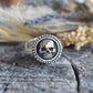 Skull Ring- Skull Signet Ring, Day of the Dead Ring, Halloween Ring, Sterling Silver Skull Ring