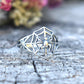 Spider in Web Ring-Sterling Silver -Statement Ring