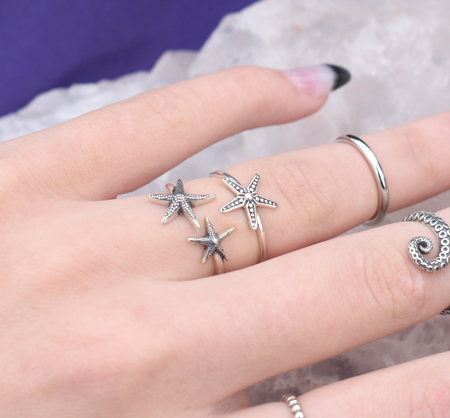 Starfish Beach Ring-Sterling Silver