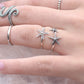 Double Open Starfish Beach Ring-Sterling Silver