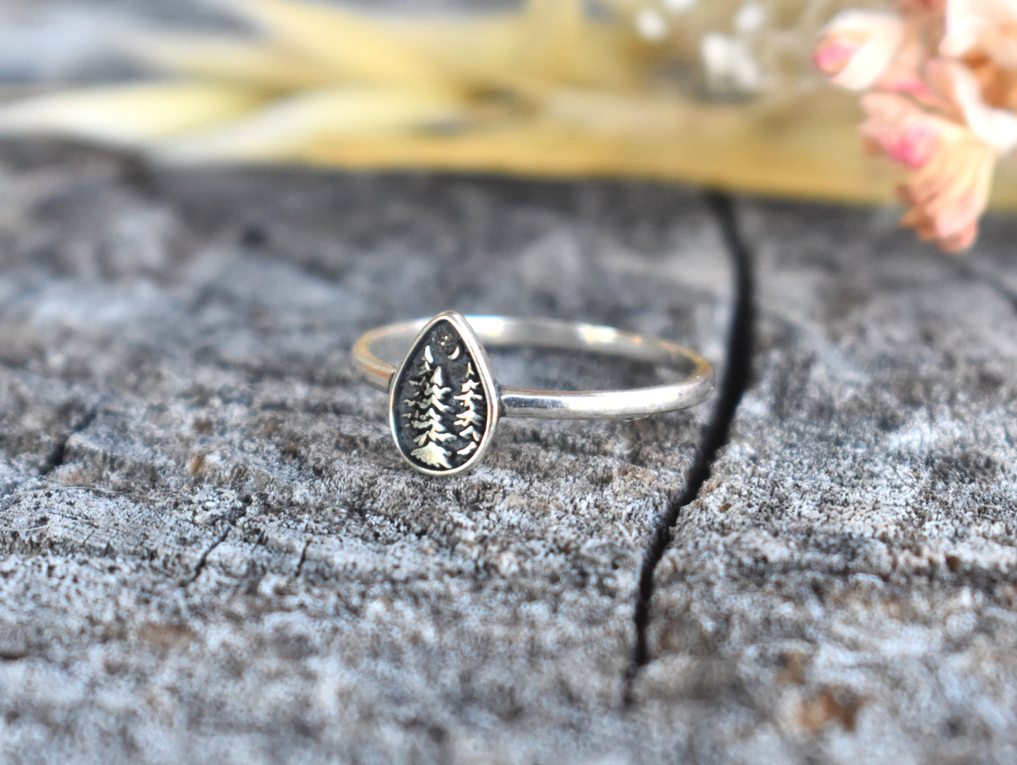 Forest Tree Ring-925 sterling silver