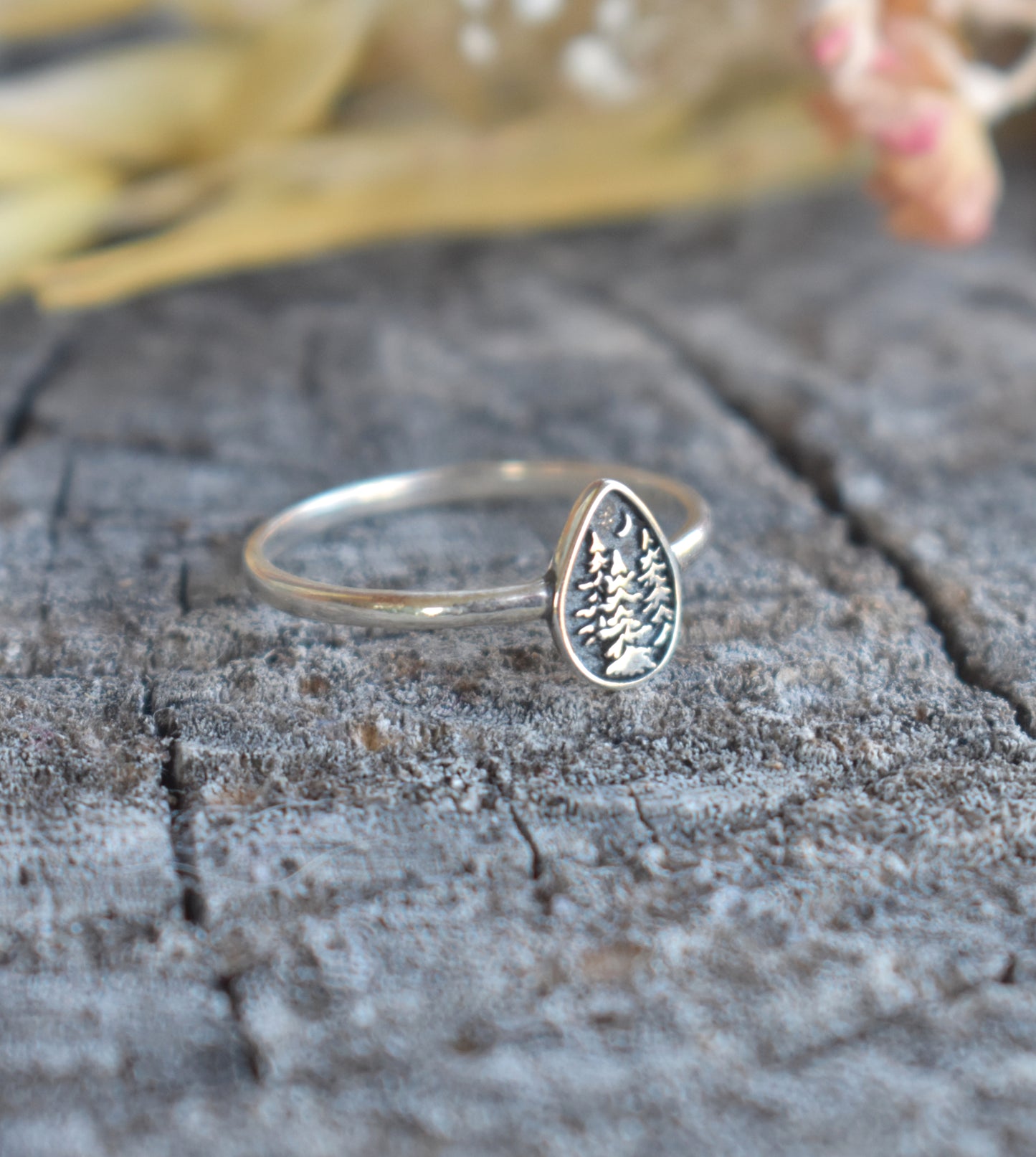 Forest Tree Ring-925 sterling silver