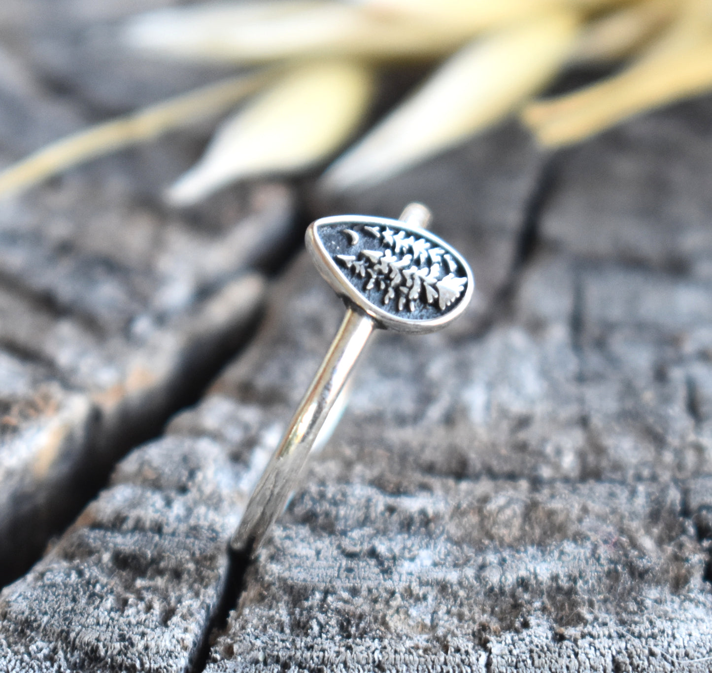 Forest Tree Ring-925 sterling silver