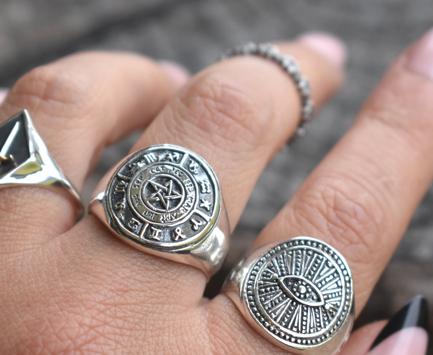 Astrology Signet Ring-Sterling Silver