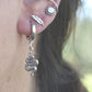 Snake Huggie Hoops- Huggie Earrings, Silver Hoop Earrings, Snake Earrings-Sterling Silver Hoops