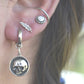 Skull Huggie Hoops- Huggie Earrings, Silver Hoop Earrings, Skull Earrings, Sterling Silver Hoops
