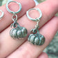 Pumpkin Huggie Hoops- 925 Sterling Silver-Dangle Earrings