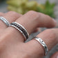 Silver Bead Ring- Flat Bead Ring, Boho Ring- Sterling Silver