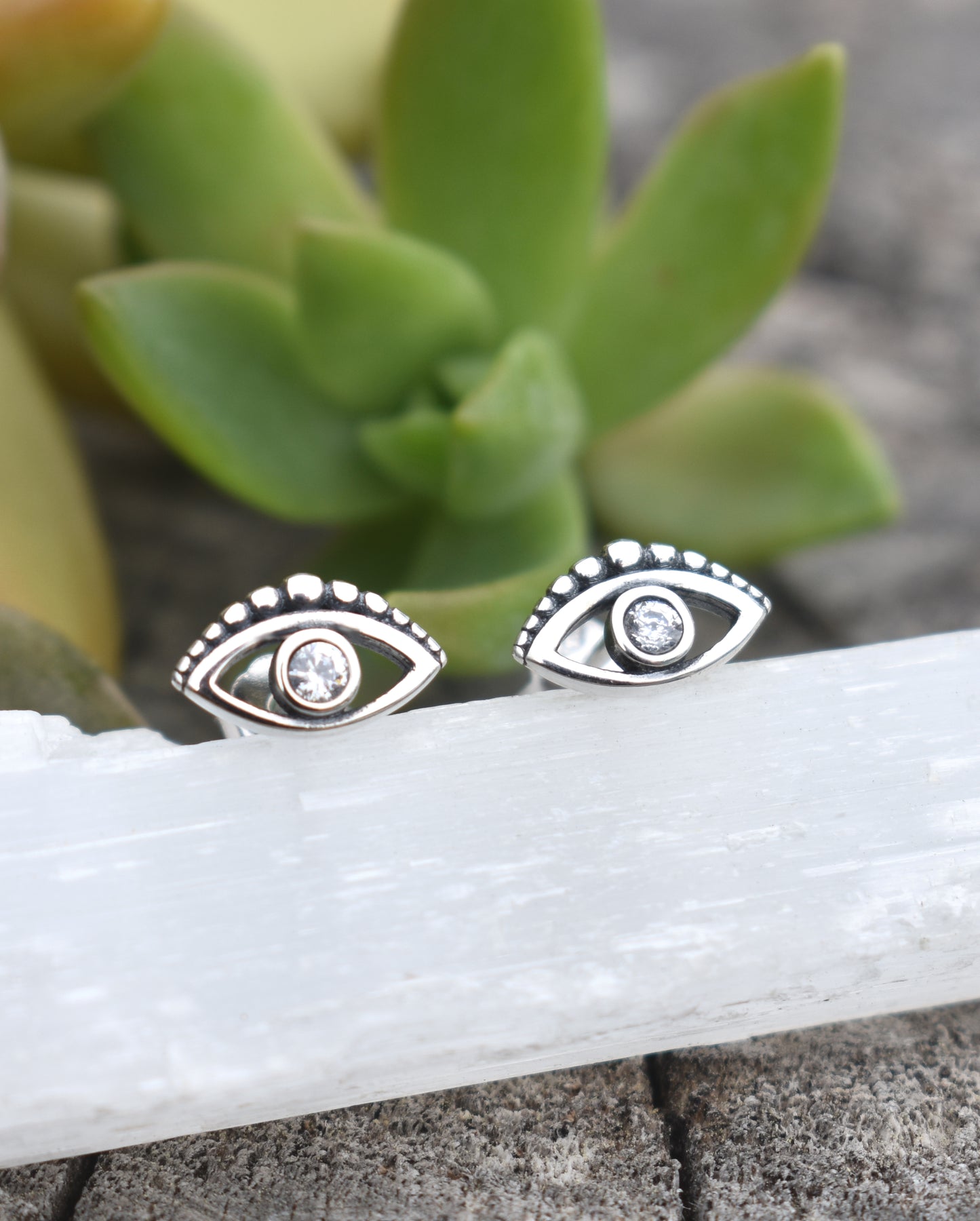 Evil Eye Earrings- Evil Eye Studs, Protection Talisman- Greek Evil Eye