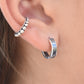Boho Huggie Earrings-Hoop Earrings, Huggie Earring- Silver Hoops