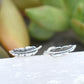 Feather Earrings- Feather Studs, Feather Jewelry-Sterling Silver Feather Earrings
