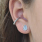 Forest Dweller Earrings-Tree Studs, Mountain Earrings-Sterling Silver Teardrop