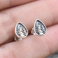Forest Dweller Earrings-Tree Studs, Mountain Earrings-Sterling Silver Teardrop