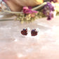 Heart Birthstone Stud Earrings -Sterling Silver, Valentine's Day, Mother's Day- Garnet, Ruby, Onyx