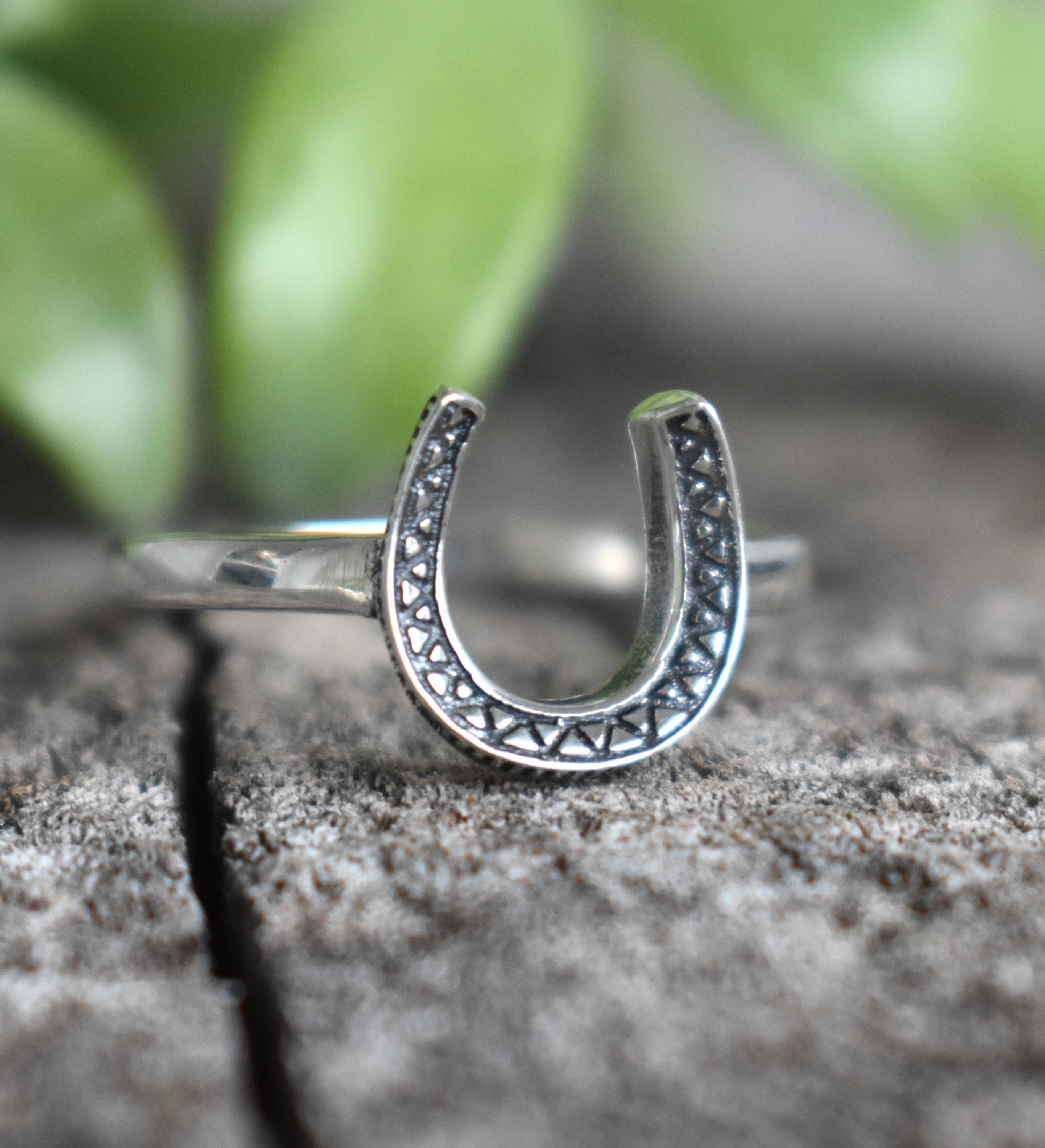 Solid Metal 925 Sterling Silver Tiger's Eye Horseshoe Men's Ring Good Luck  Gift | eBay