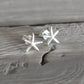 Starfish Studs- Starfish Earrings, Silver Starfish, Mermaid Studs- Silver Earrings
