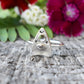 Planchette Ring- Ouija Ring, Moon And Star Ring, Evil Eye Ring-Witchy Silver Ring