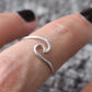 Wave Ring- Womens Wave Ring, Beach Ring, Ocean Ring, Pura Vida Ring-Silver Ring