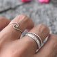 Wave Ring- Womens Wave Ring, Beach Ring, Ocean Ring, Pura Vida Ring-Silver Ring