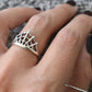Web Ring- Spider Web Ring, Gothic Ring, Spider Jewelry, Halloween ring-Silver Ring