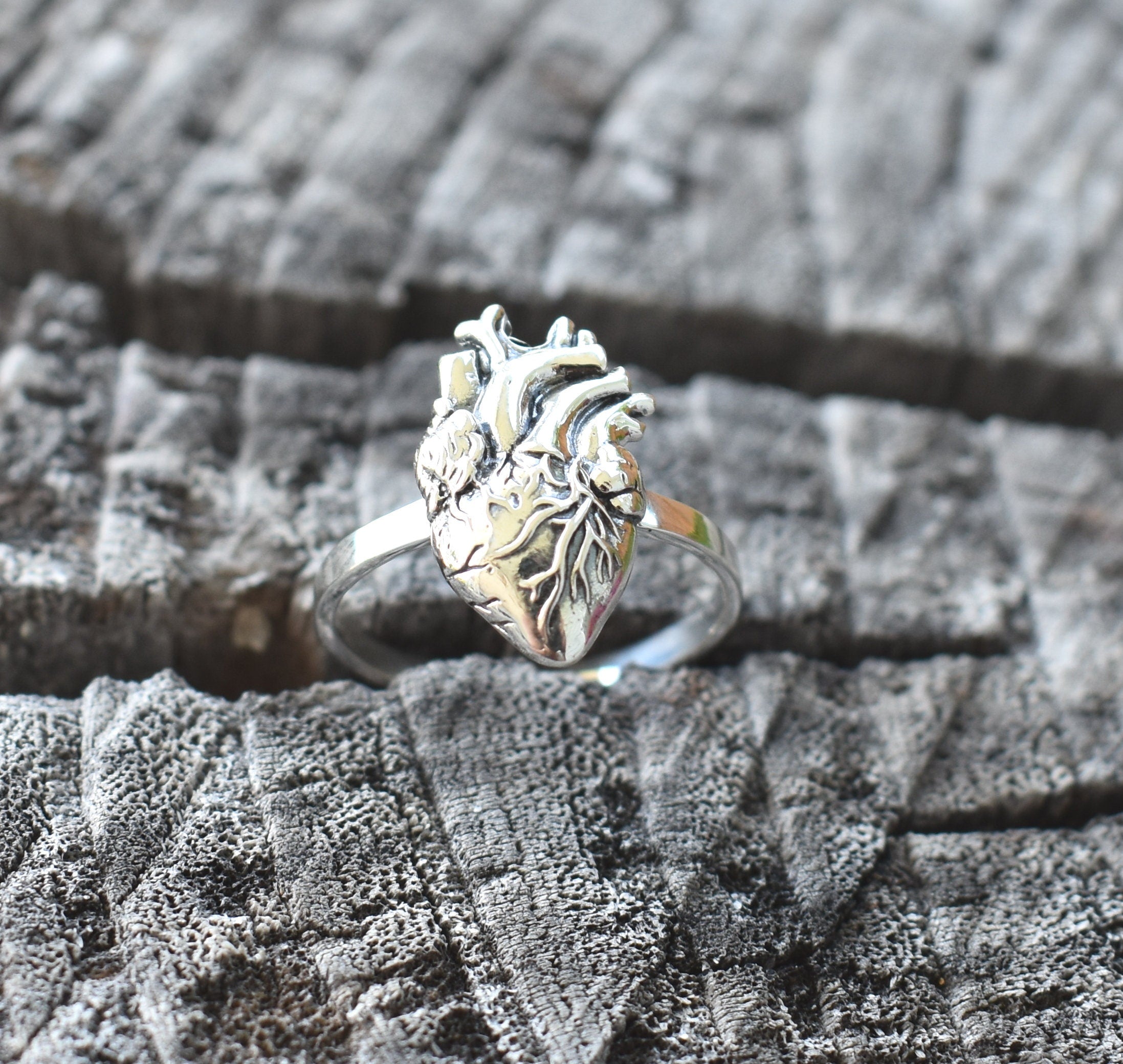 Anatomical deals heart ring