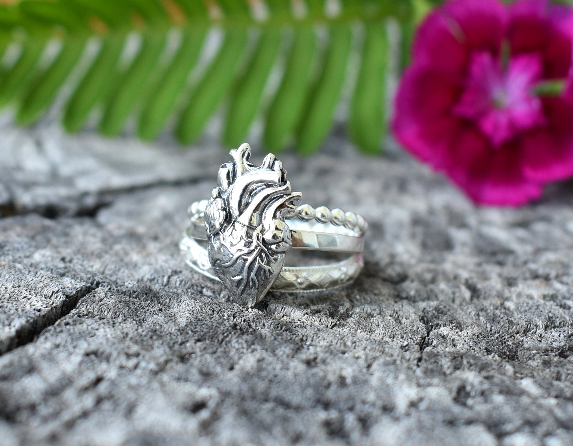 Anatomical Heart Ring- Realistic Heart, Human Heart, Nurse, Doctor