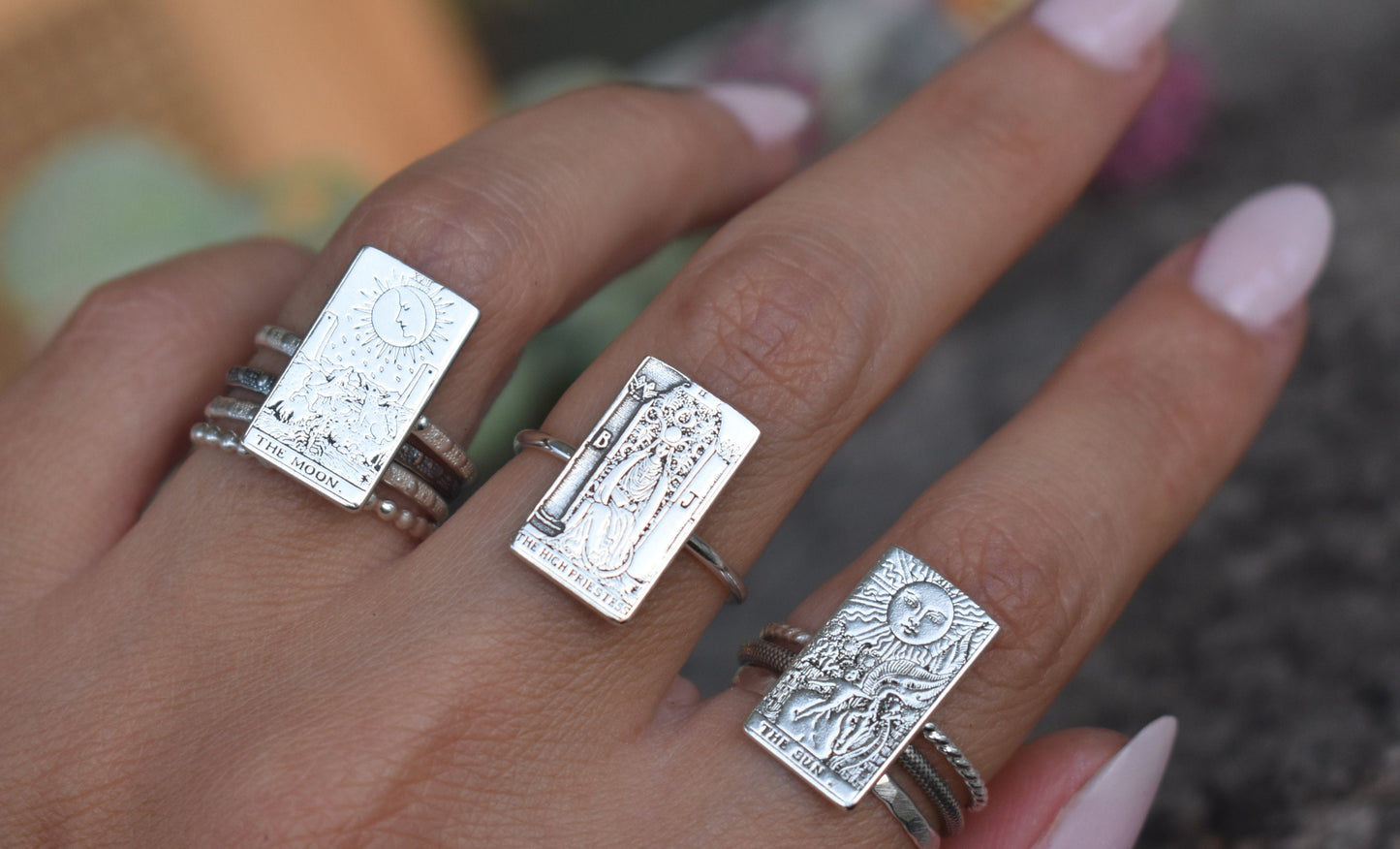 Tarot Card Ring- 22 Major Arcana,  Tarot Jewelry, Fortune Teller, Witchy Ring-Silver Ring