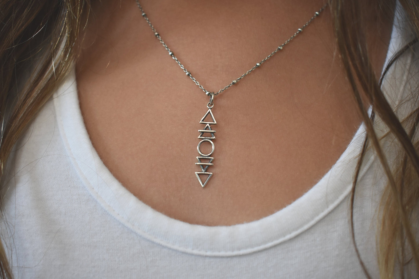 Element Necklace- Four Elements Necklace, Frozen Necklace- Earth Air Fire Water