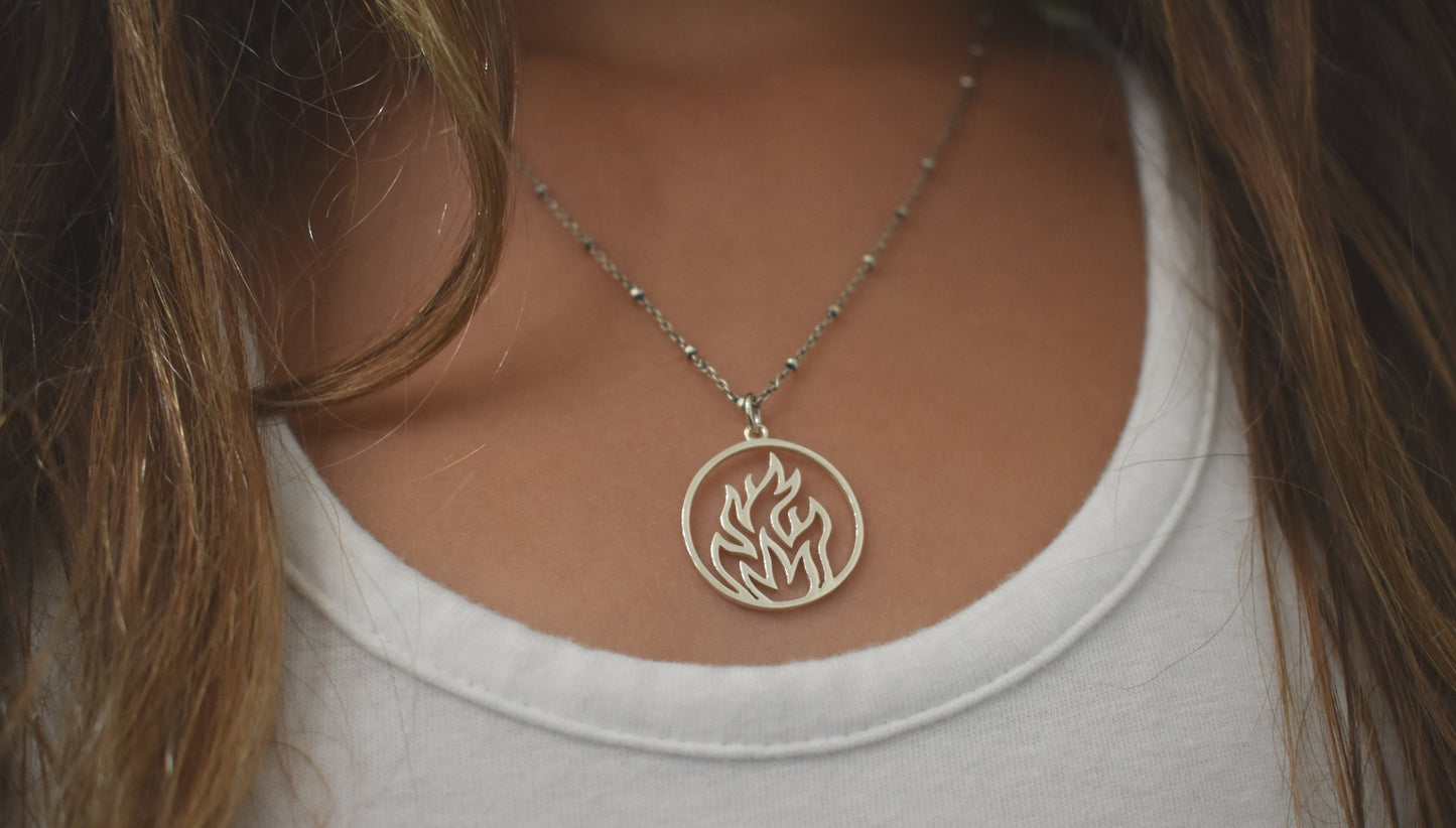 Fire Element- Fire Necklace, Four Element, Leo necklace- Sagittarius, Aries Jewelry