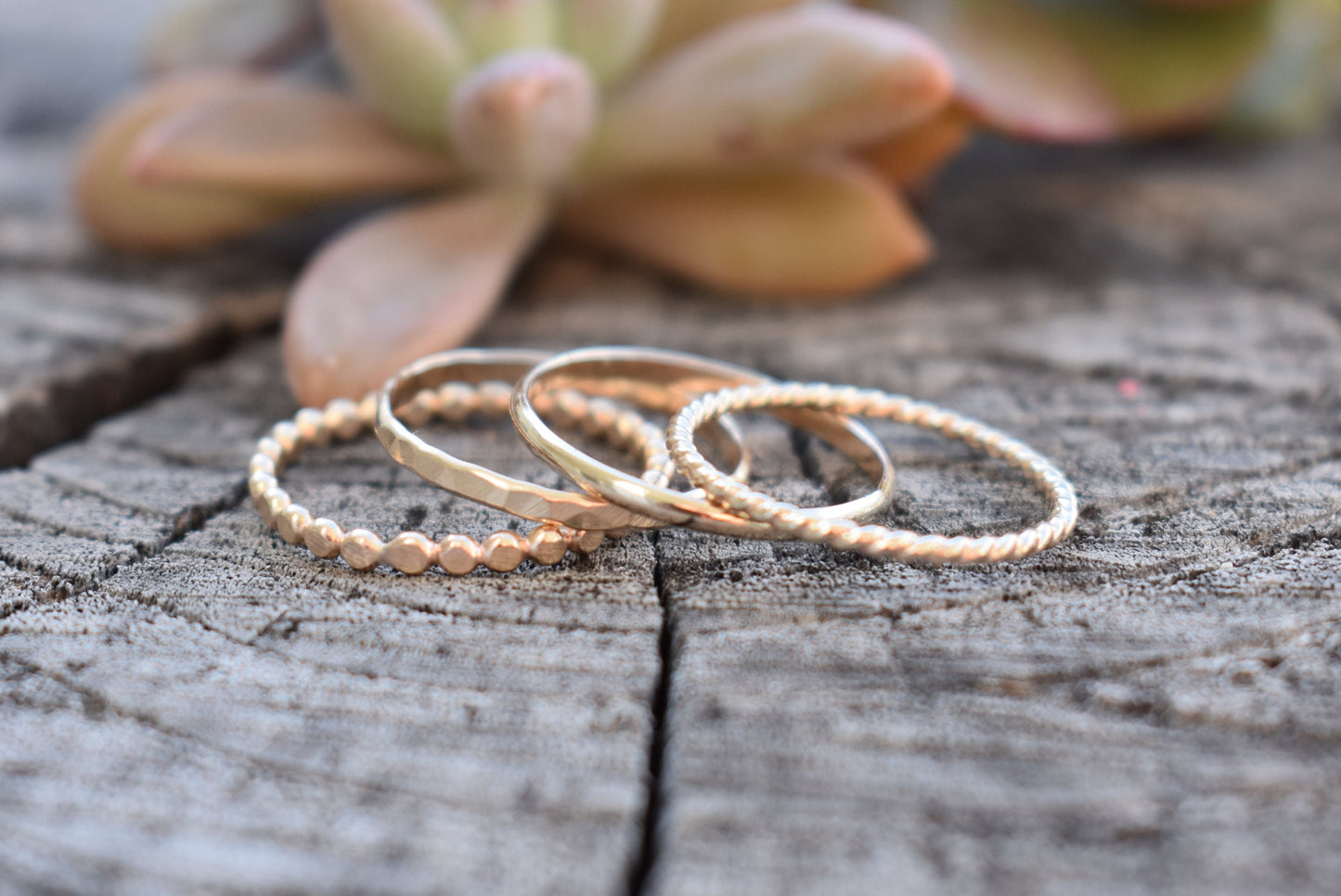 Gold Stacking Rings-14k Goldfill