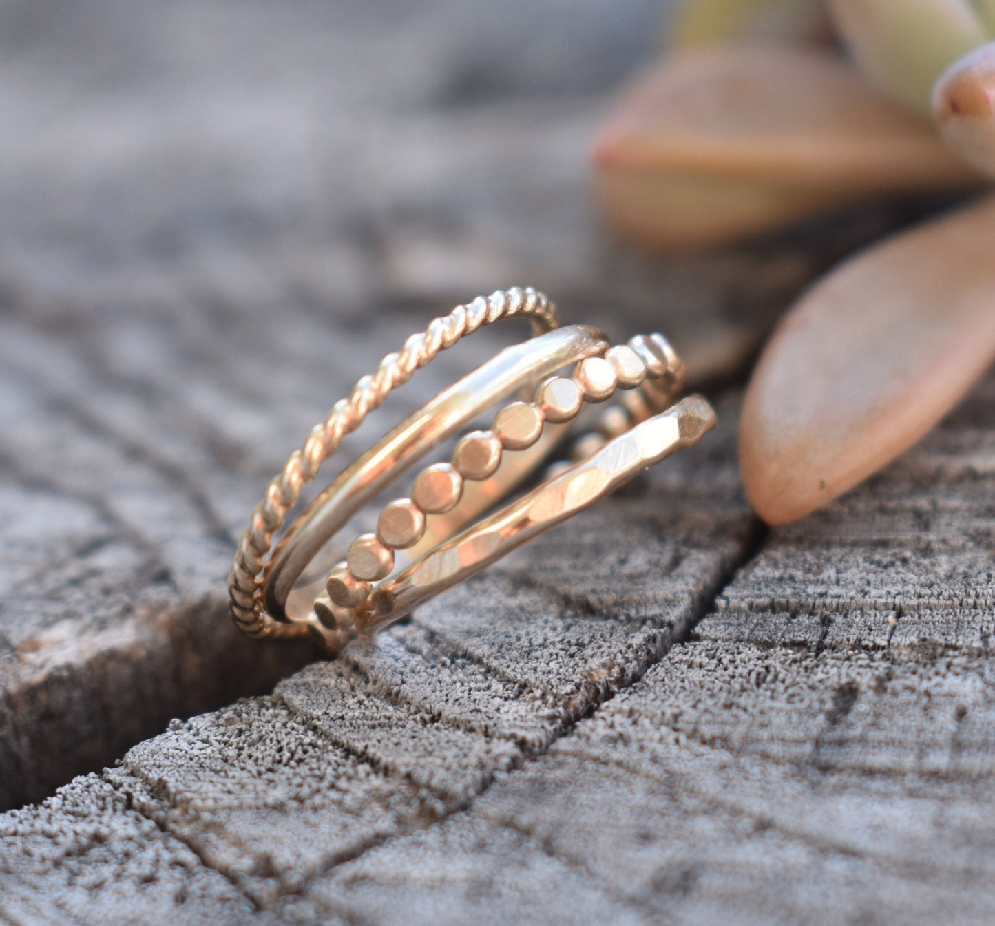 Gold Stacking Rings-14k Goldfill