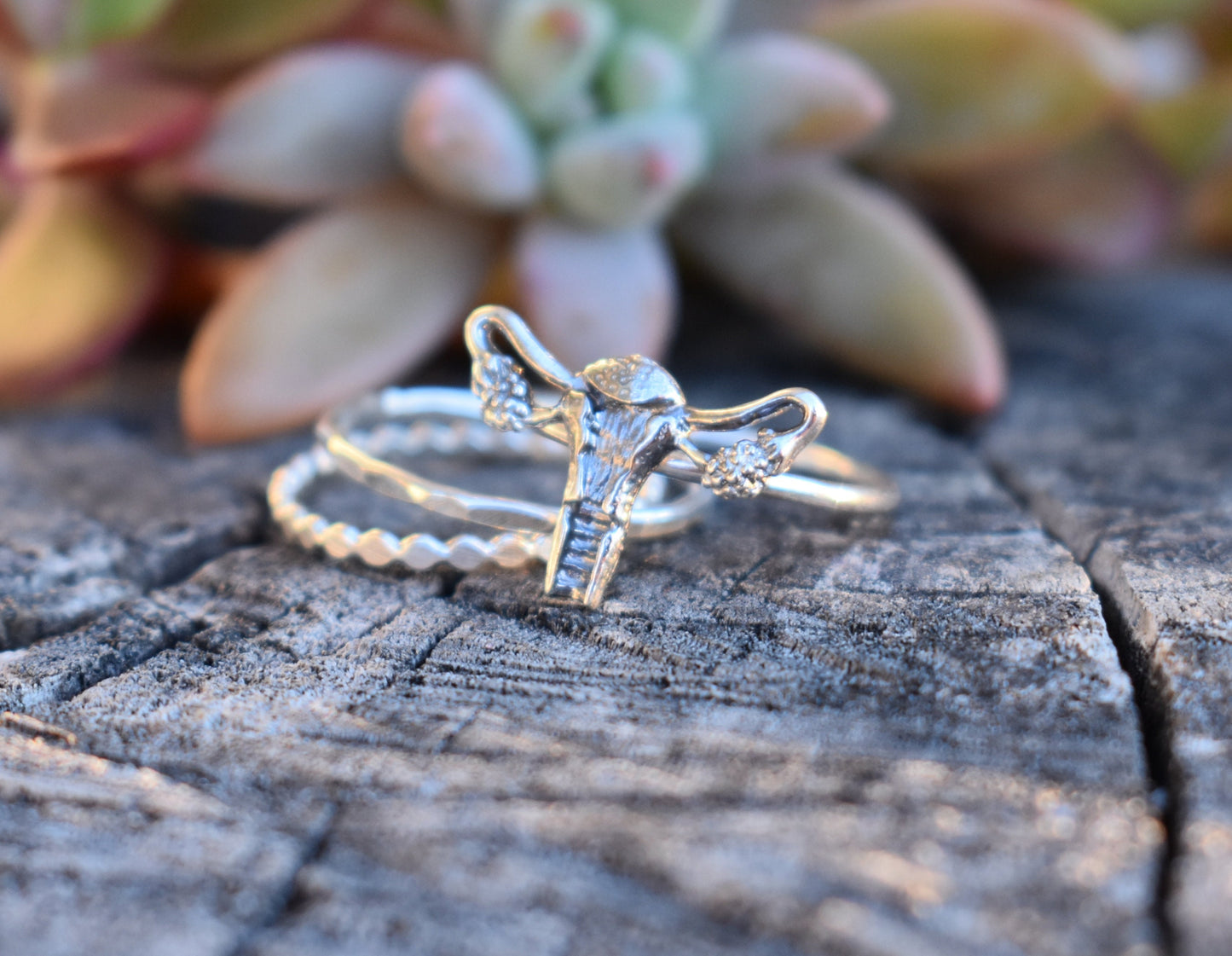 Uterus Ring- Female Anatomy, Feminist Ring, Feminist Jewelry, Divine Feminine, Fertility Ring