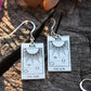 Tarot earrings- Tarot Card, Silver Tarot, Tarot Deck, Major Arcana, Dangle Earrings
