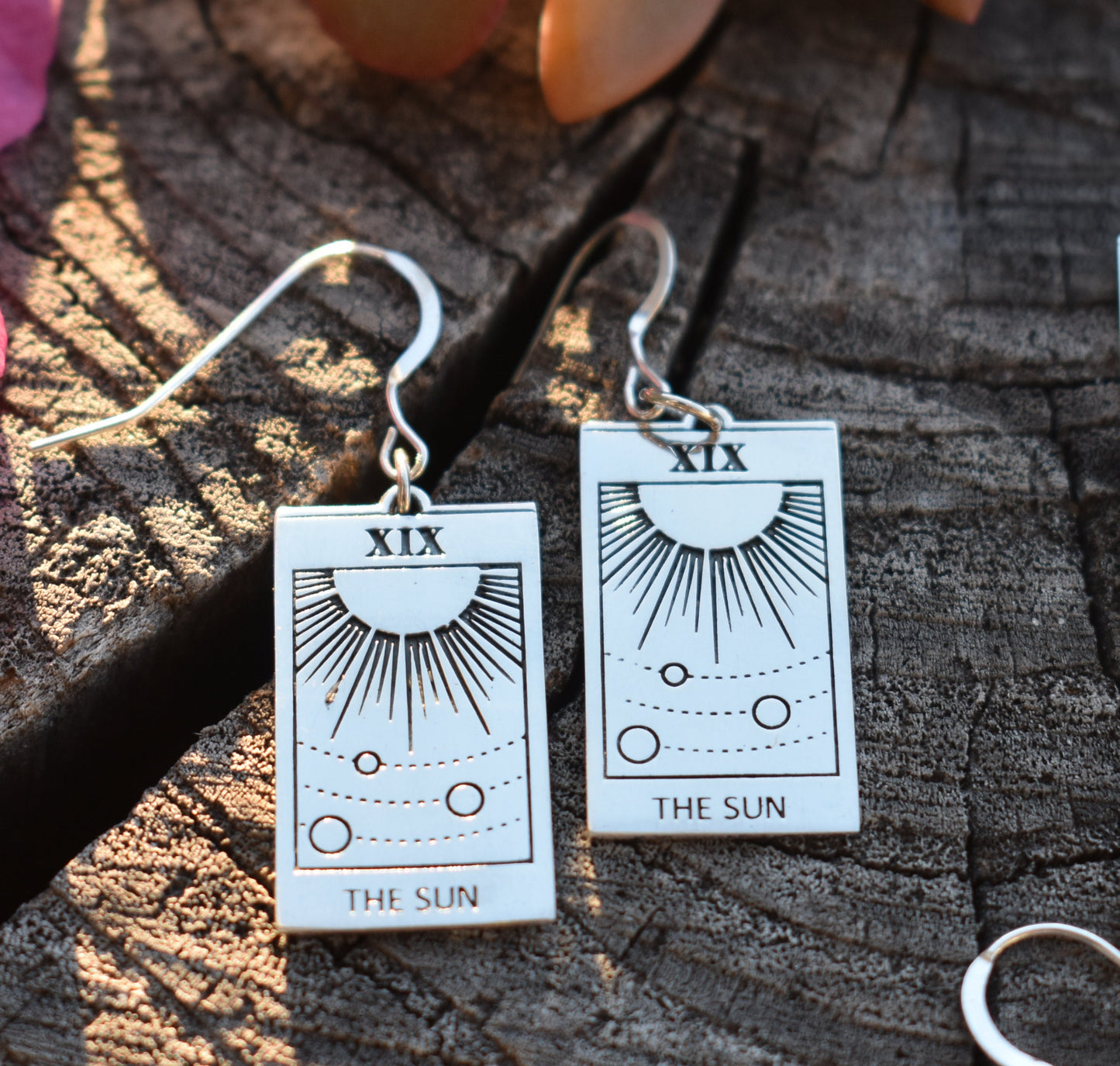 Tarot earrings- Tarot Card, Silver Tarot, Tarot Deck, Major Arcana, Dangle Earrings