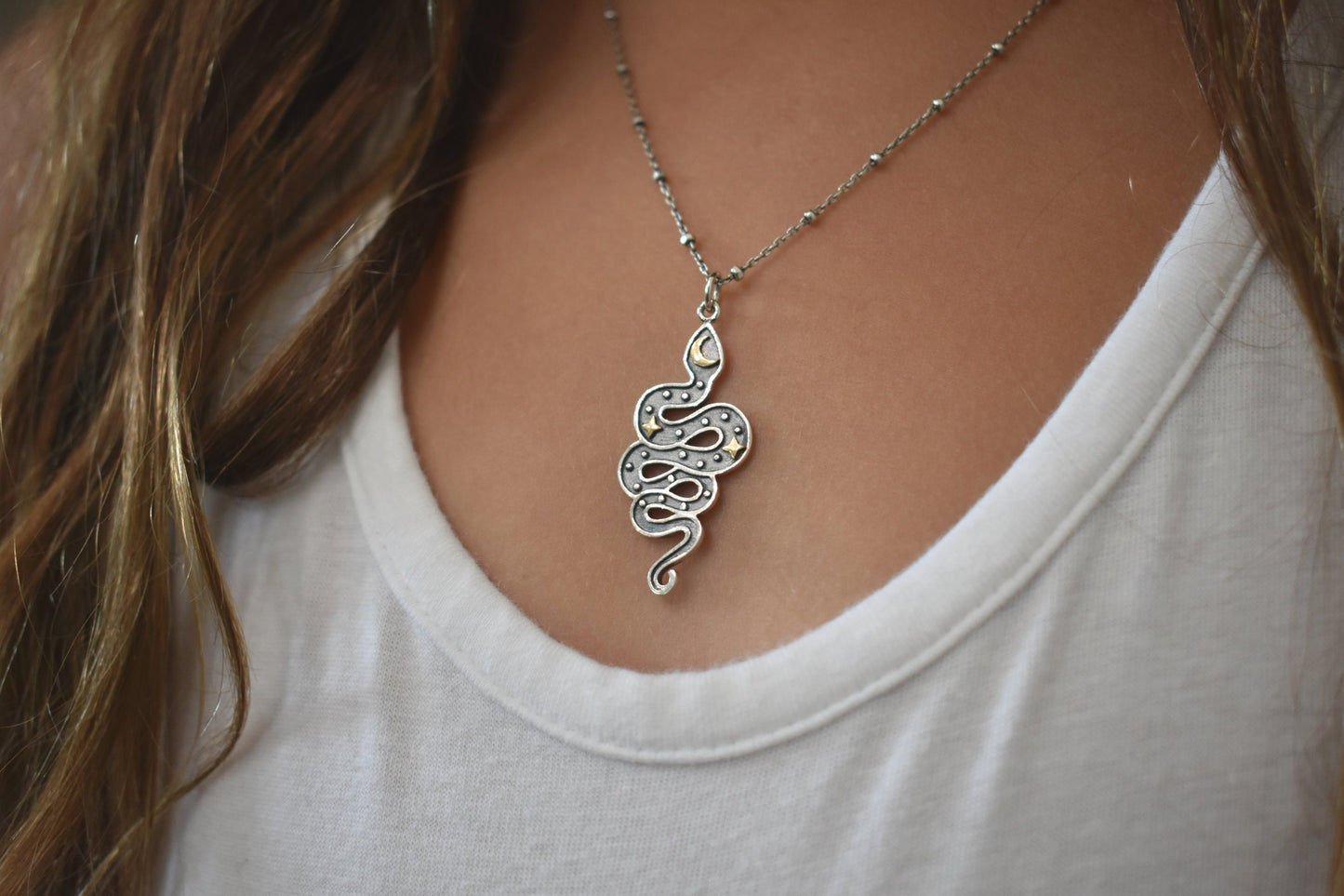 Snake Necklace- Serpent Necklace, Snake Medicine, Snake Animal Spirit
