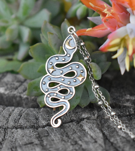 Snake Necklace- Serpent Necklace, Snake Medicine, Snake Animal Spirit