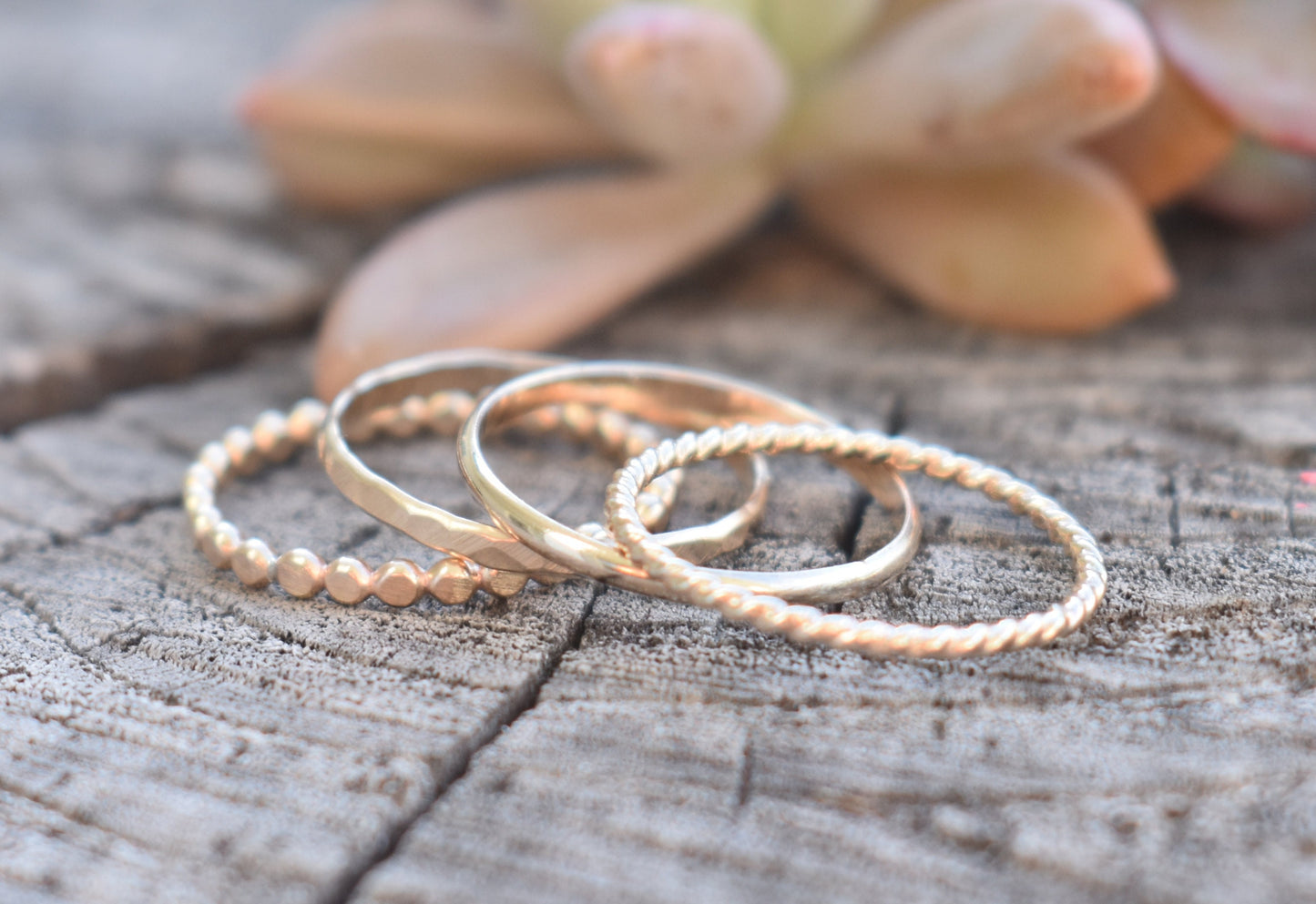 Gold Stacking Rings-14k Goldfill