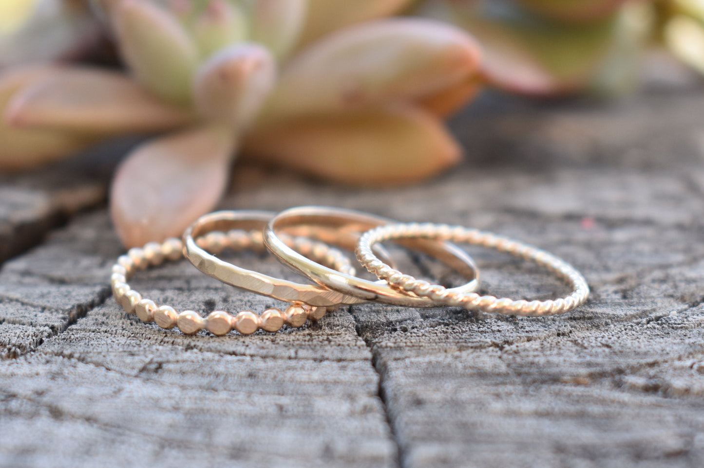 Gold Stacking Rings-14k Goldfill