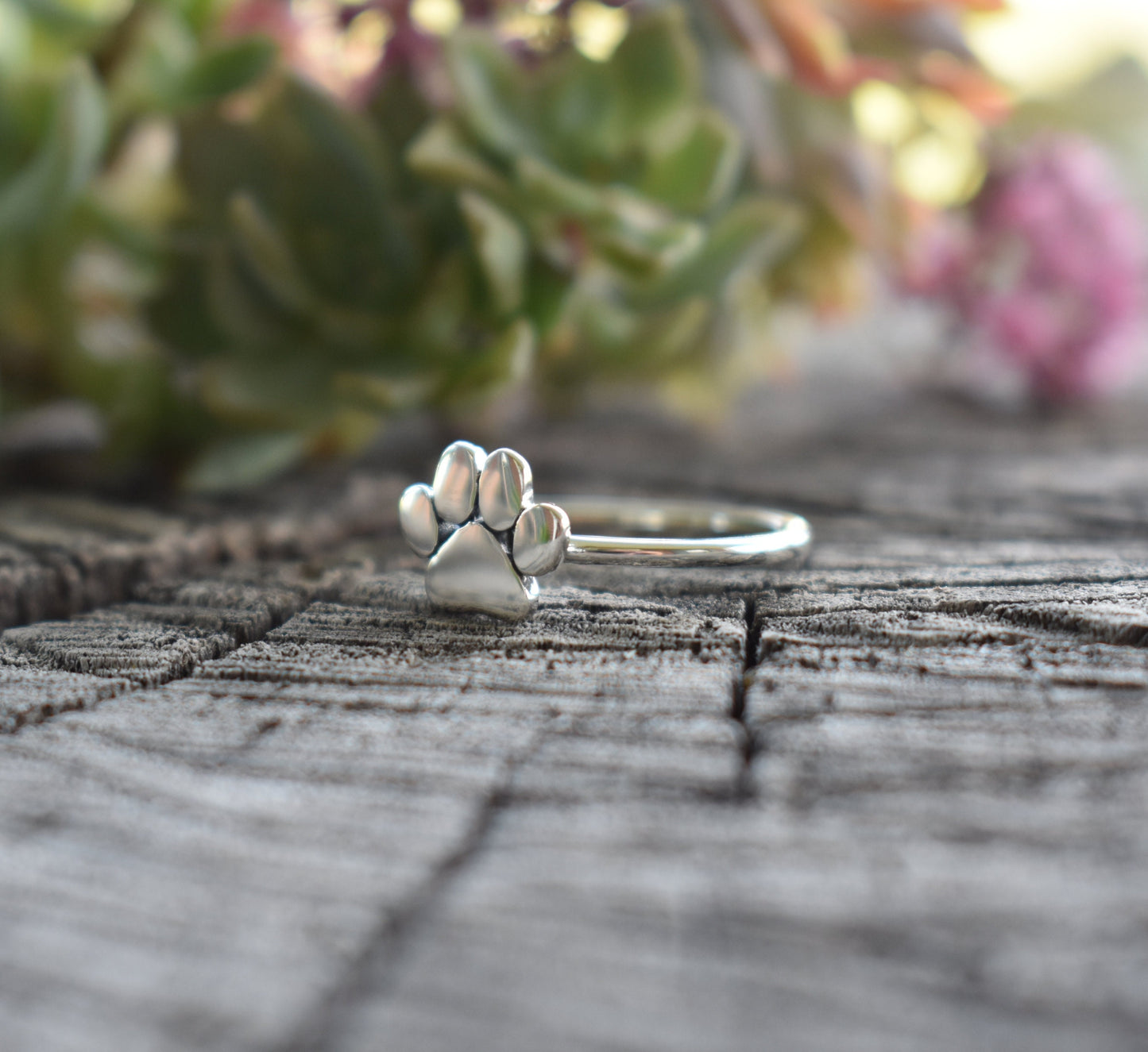 Paw Ring- Dog Paw Ring, Silver Pet Ring- Dog Lovers, Cat Lovers