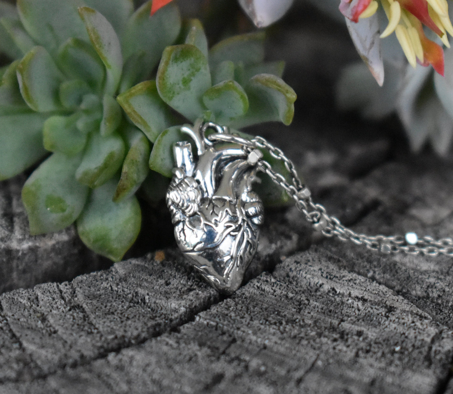 Anatomical Heart Necklace- Heart Necklace, Realistic Heart, Human Heart