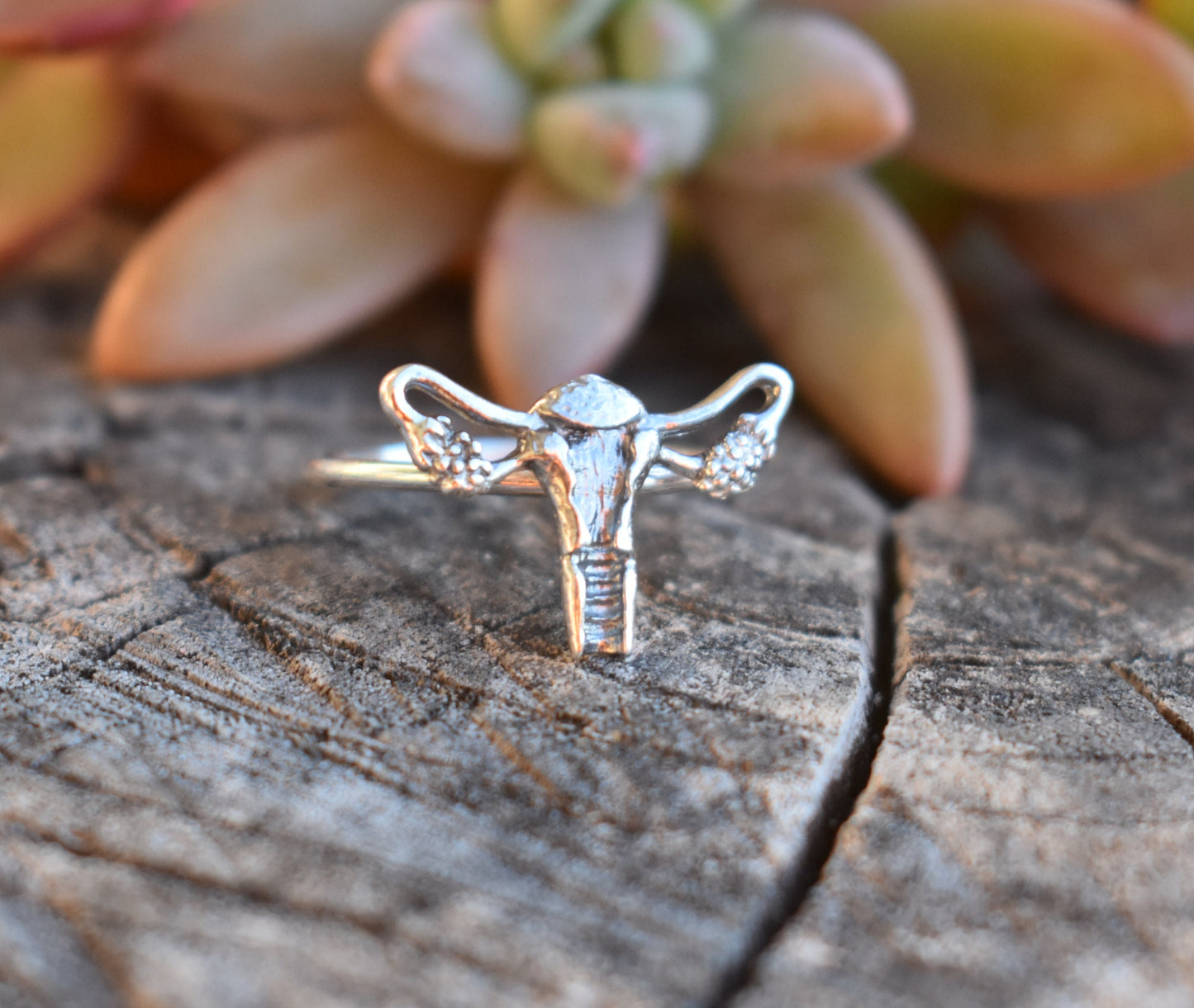 Uterus Ring- Female Anatomy, Feminist Ring, Feminist Jewelry, Divine Feminine, Fertility Ring