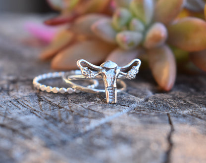 Uterus Ring- Female Anatomy, Feminist Ring, Feminist Jewelry, Divine Feminine, Fertility Ring