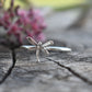 Dragonfly Ring- Dragonfly Jewelry, Good Luck Ring- Silver Dragonfly Ring