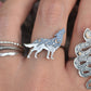 Wolf Ring- Black Wolf Ring, Wolf Jewelry, Halloween Ring, Wolf Medicine