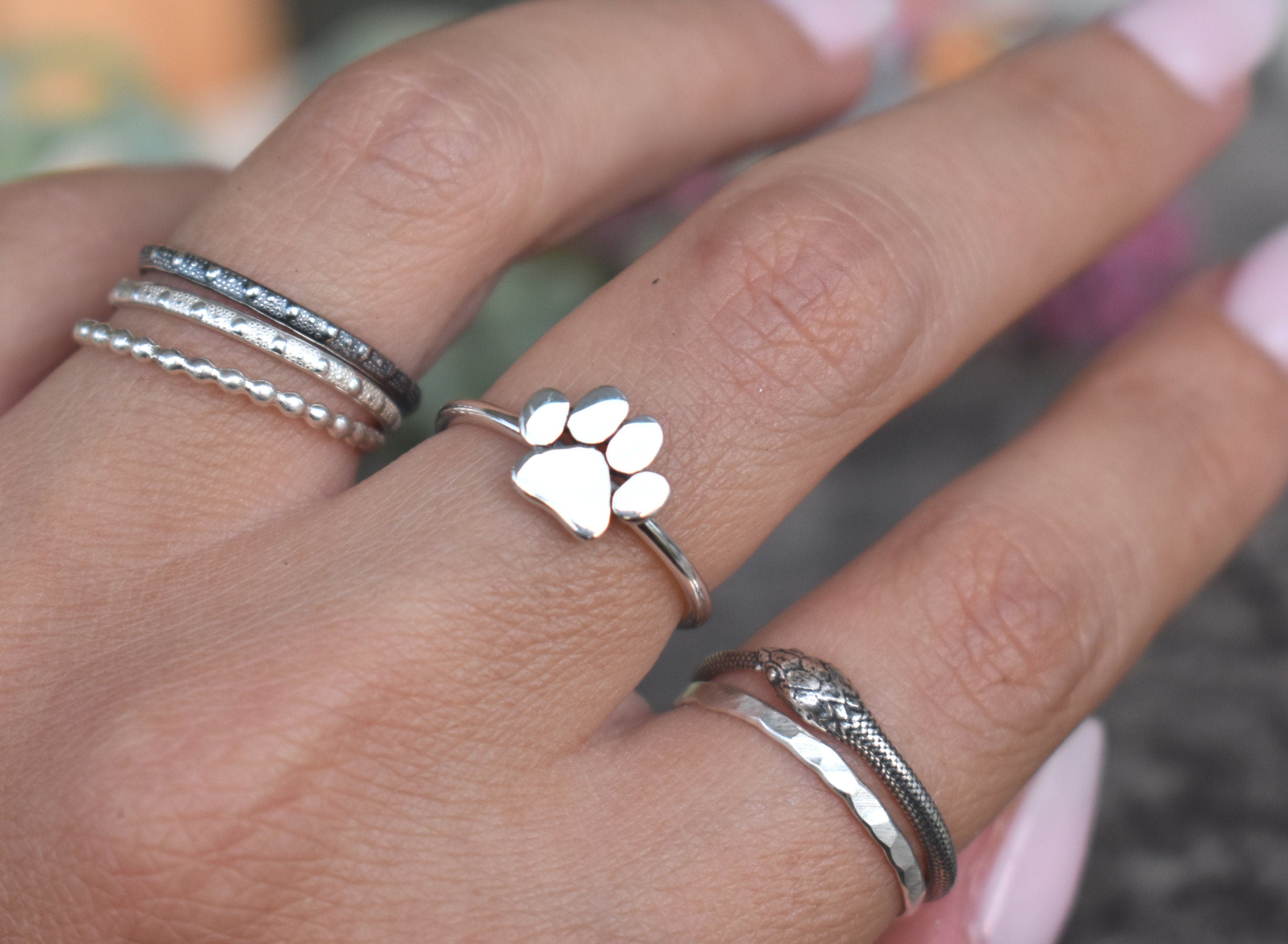 Dog paw outlet ring