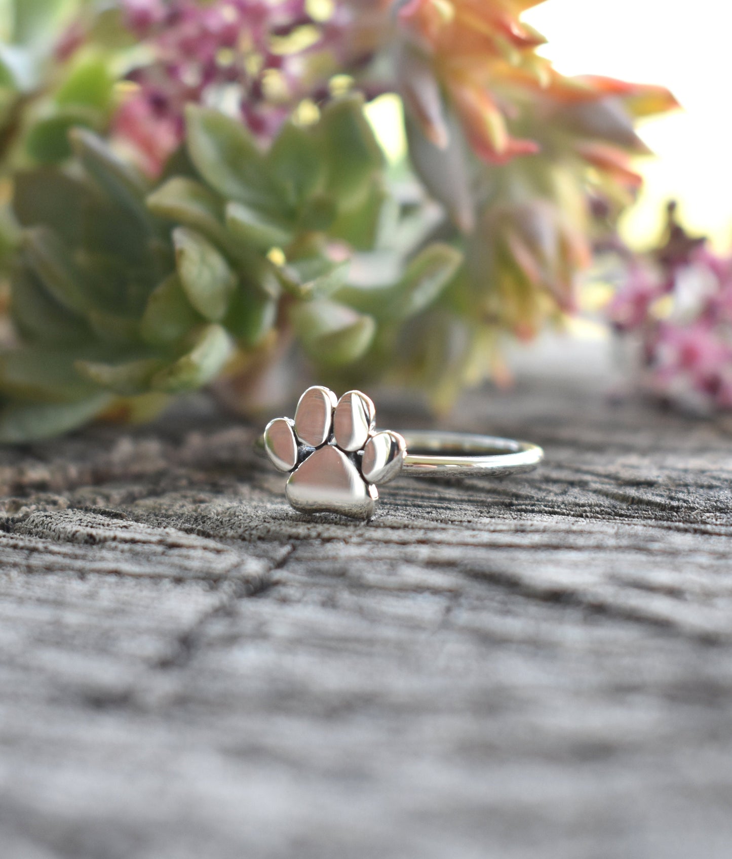Paw Ring- Dog Paw Ring, Silver Pet Ring- Dog Lovers, Cat Lovers