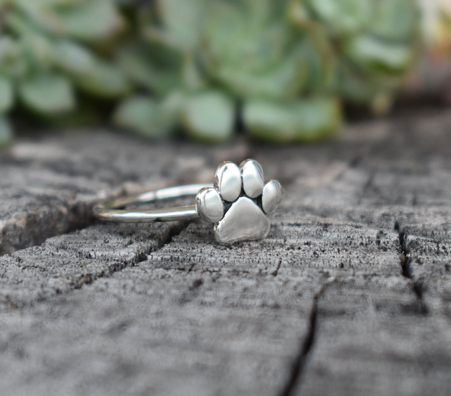 Paw Ring- Dog Paw Ring, Silver Pet Ring- Dog Lovers, Cat Lovers