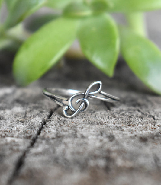 Treble Clef Ring- Music Ring, Song Writer Ring, Musician ring, Gift For Musician