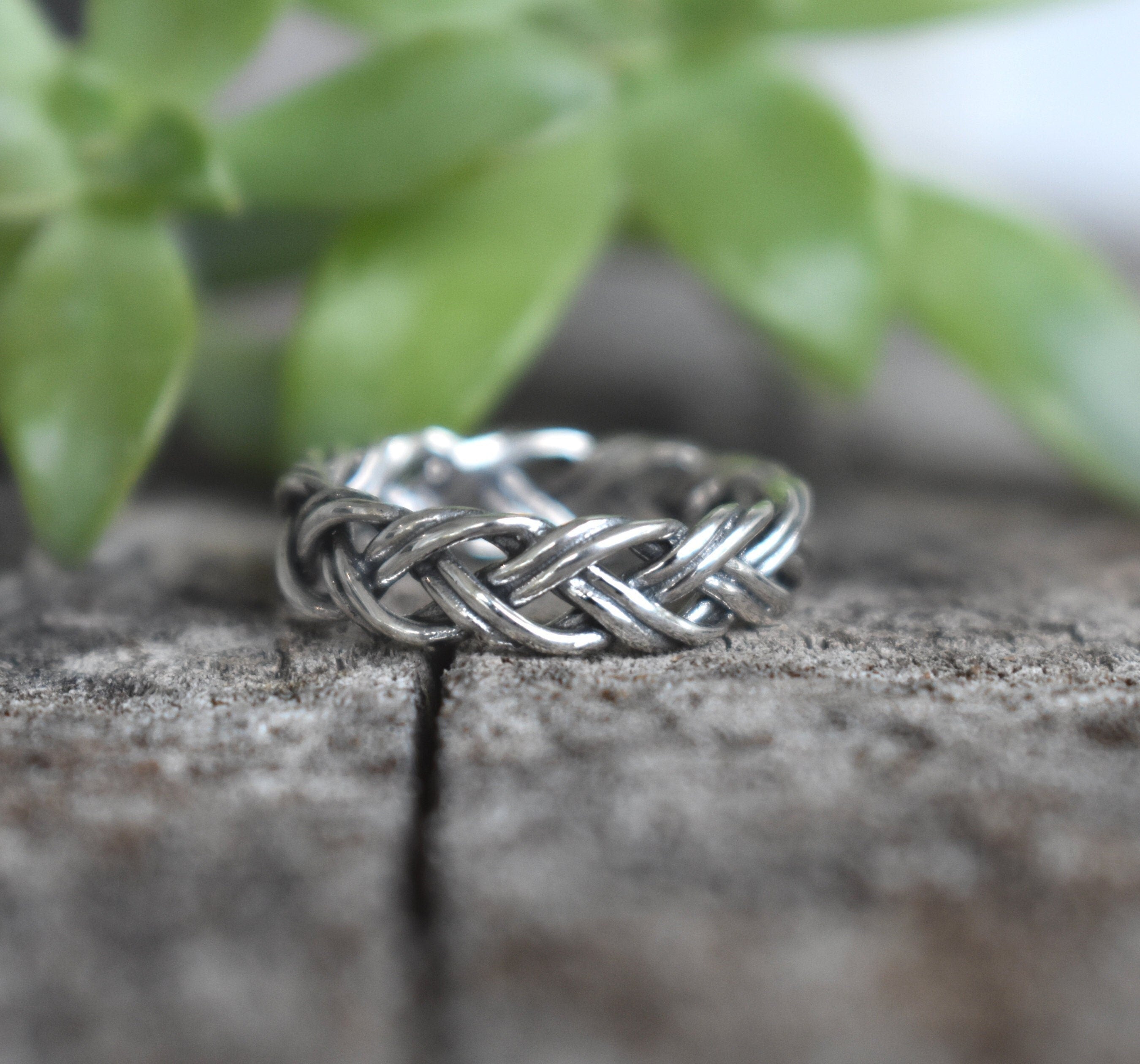 Double Braid Ring- Braided Band, Twist Ring, Rope Ring, Celtic Braid R ...