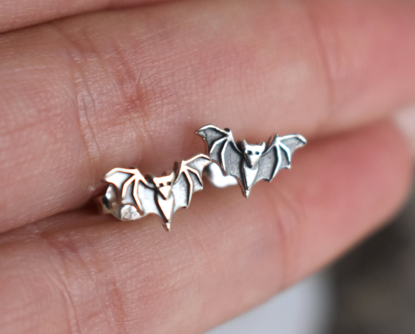 Bat Earrings- Bat Stud Earrings, Bat Jewelry, Halloween Earrings-Witchy Jewlery